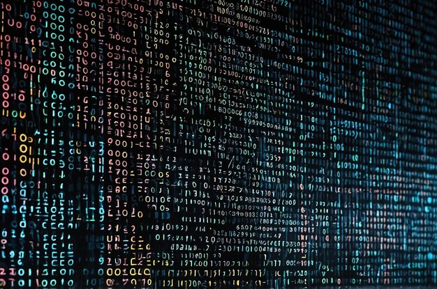 編碼和編程的未來二進制代碼背景