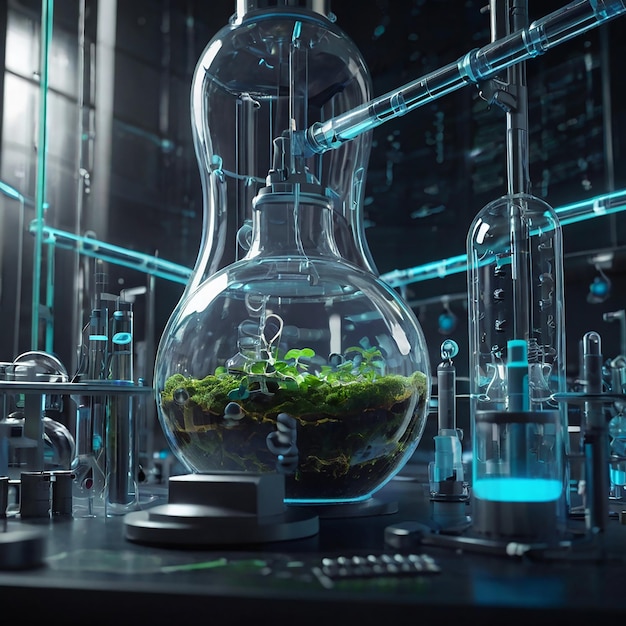 Foto ricerca in biotecnologia futuristica