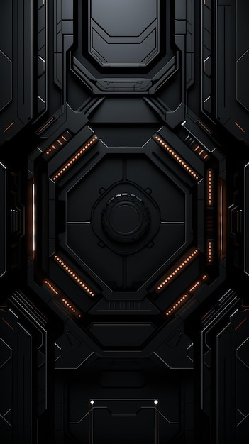 Futuristic black background wallpaper for phone AI generated