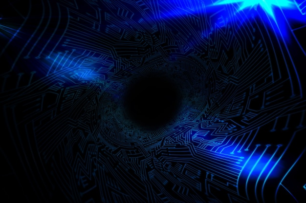 Futuristic black and blue background