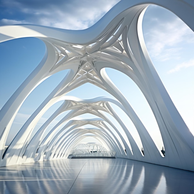 Futuristic Bridge or Tunnel Where Steel Meets Artistry