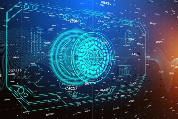 Futuristic business interface backdrop