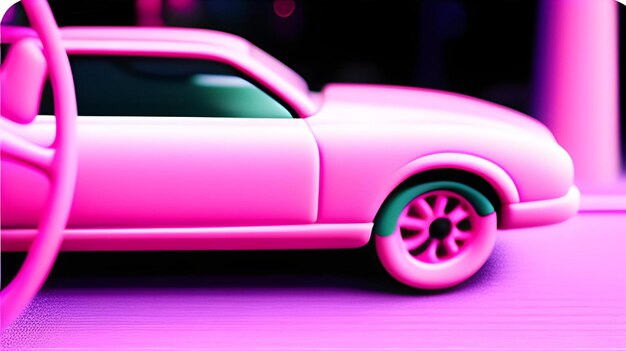 futuristic car pink theme wallpaper