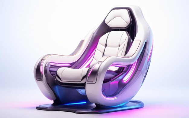 Futuristic Chair With Blue Light