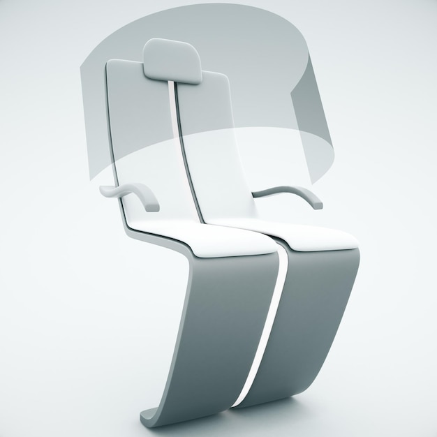 사진 실드 사이드가 있는 미래 지향적인 의자