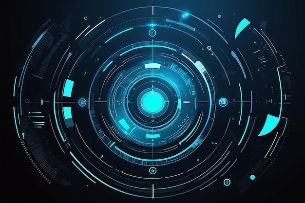 Futuristic circle vector HUD GUI UI interface screen design Abstract style on blue background Abstract vector background Abstract technology communication design innovation concept background