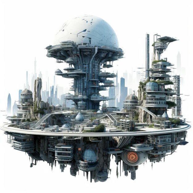 Futuristic City And Alien Dome A Scifi Masterpiece