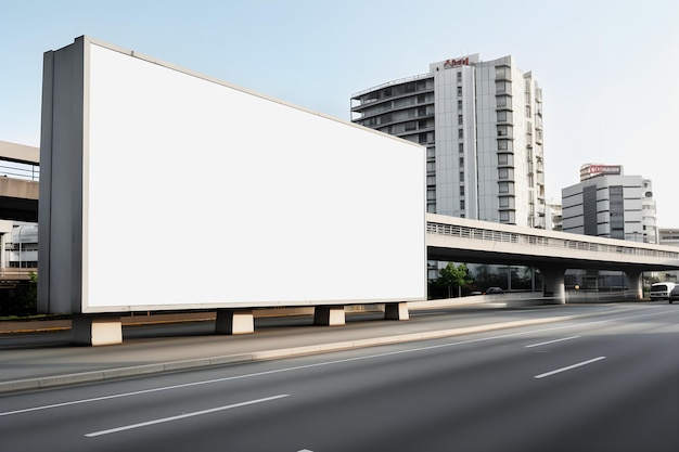 Futuristic City Billboard Create a Blank Canvas for Your Next Advertising Campaign