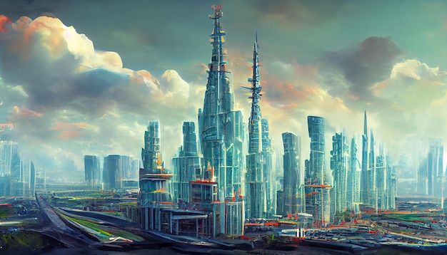 A futuristic city of the future