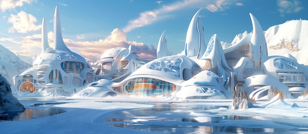 写真 南極 の 未来 的 な 都市