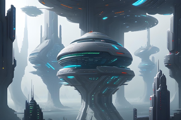 futuristic city sci fi city