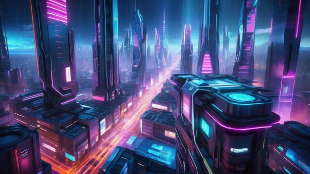 Futuristic City Skyline