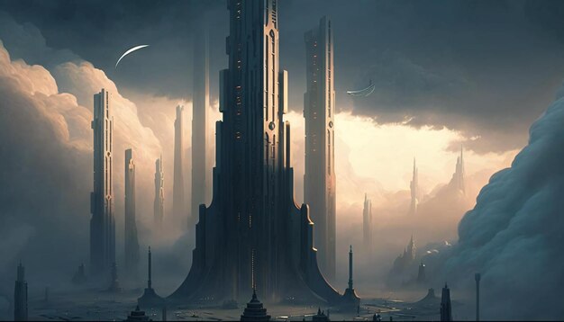 futuristic city view