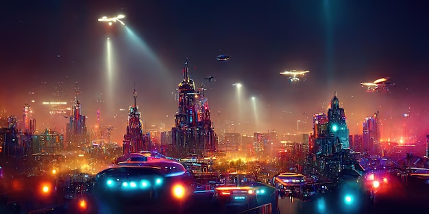 futuristic city