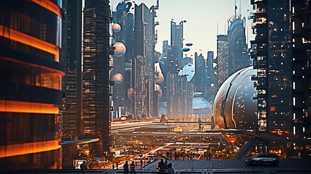 futuristic city