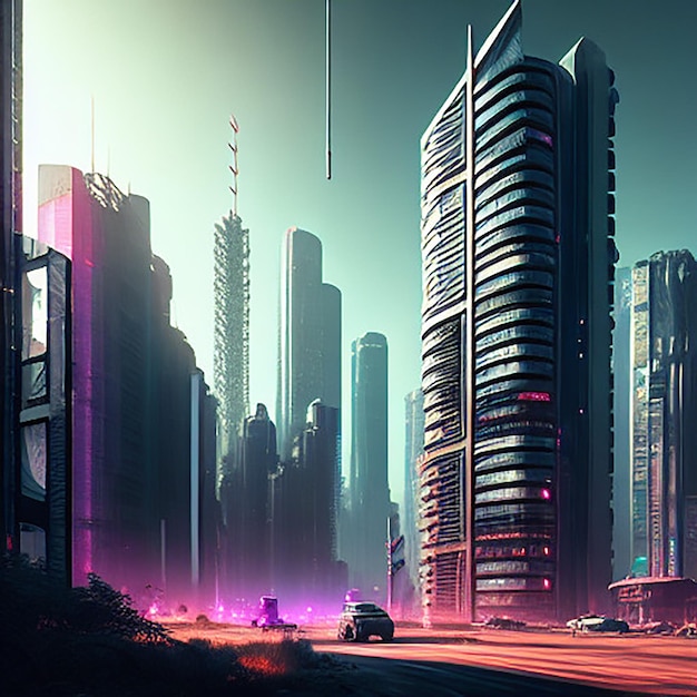 futuristic city