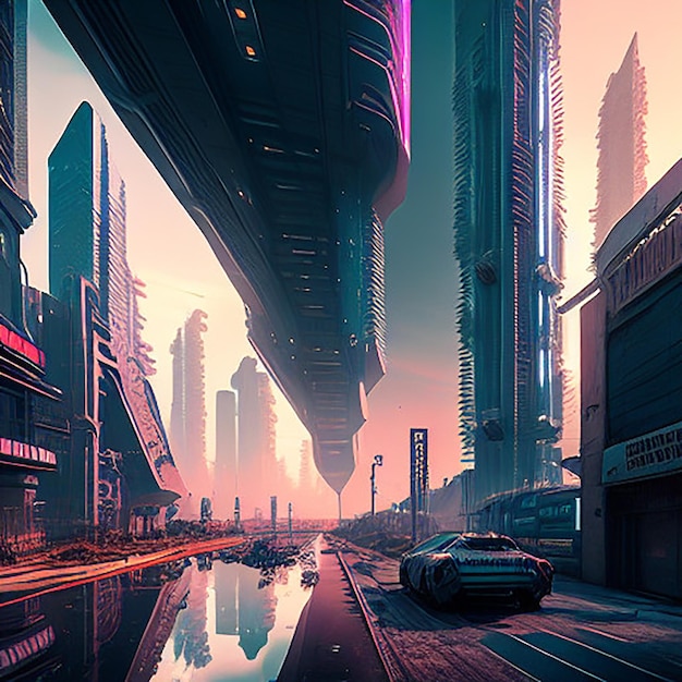 futuristic city