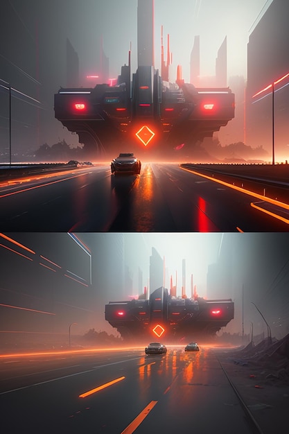 futuristic city