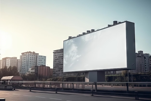 Futuristic citybillboard mockupoutdoor advertising