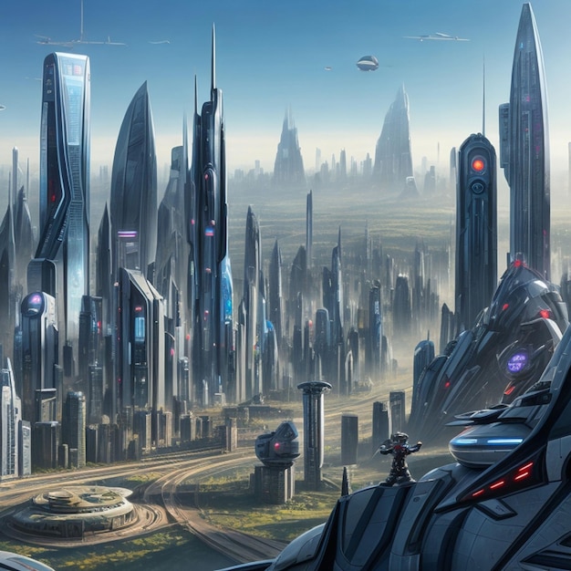 a futuristic cityscape on Science Fiction