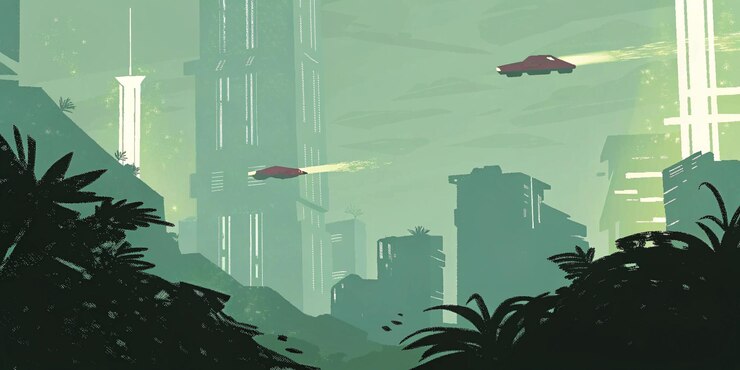 Photo futuristic cityscape