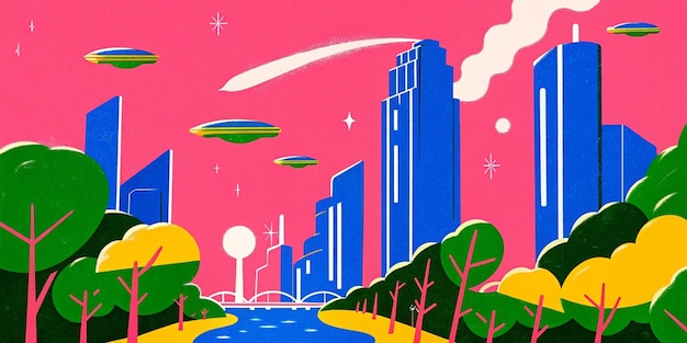 futuristic cityscape