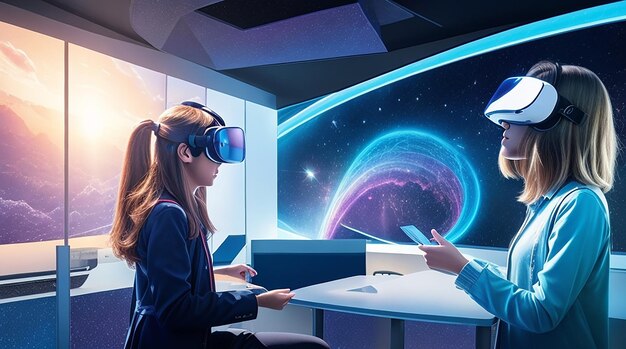 Futuristic Classroom Immersive Learning Innovation