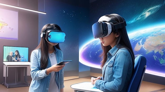 Futuristic Classroom Immersive Learning Innovation