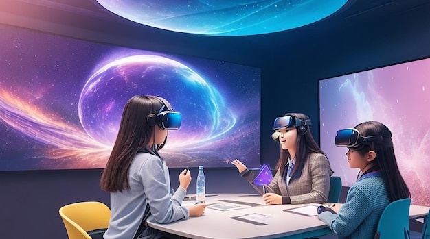 Futuristic Classroom Immersive Learning Innovation