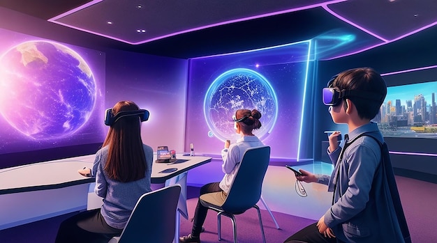 Futuristic Classroom Immersive Learning Innovation