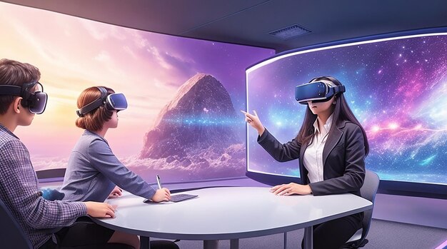 Futuristic Classroom Immersive Learning Innovation