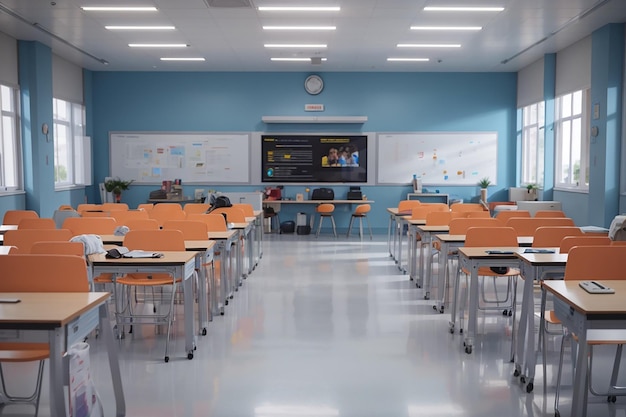 Futuristic Classroom Safety Drills Virtual Emergency Preparedness Training