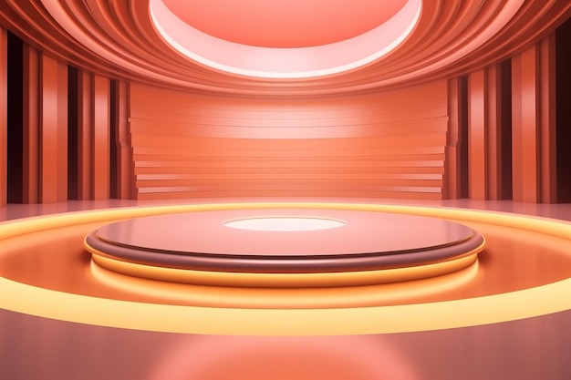 futuristic and clean stage blank center background