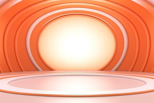 Futuristic and clean stage blank center background