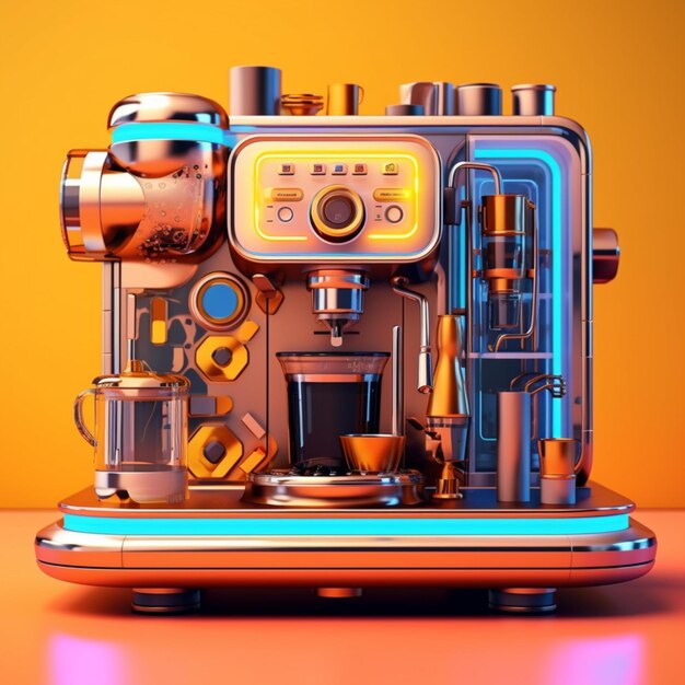 Futuristic coffee machine