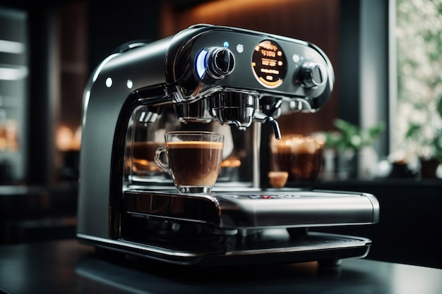 A futuristic coffee machine