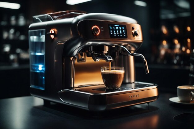 A futuristic coffee machine