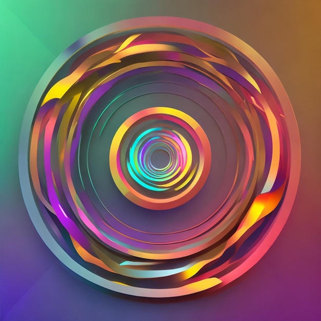 Futuristic colorful shape 3d render Background