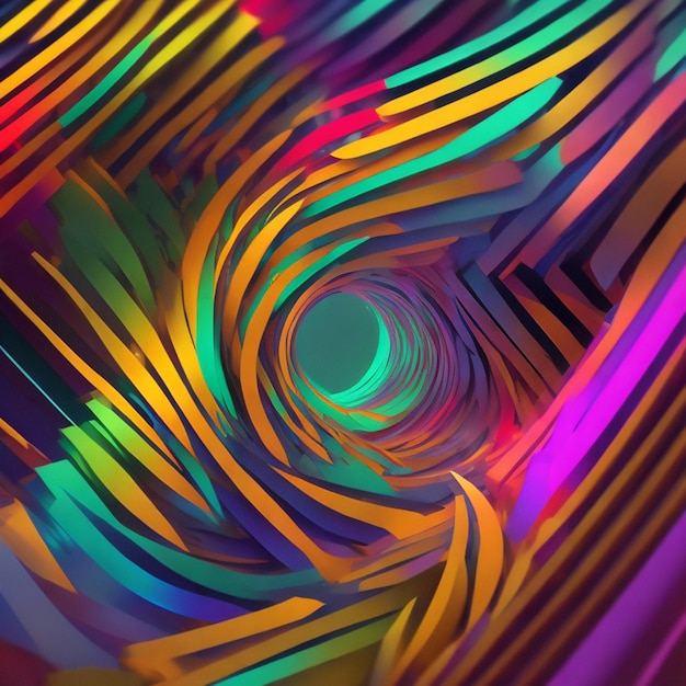 Futuristic colorful shape 3d render Background