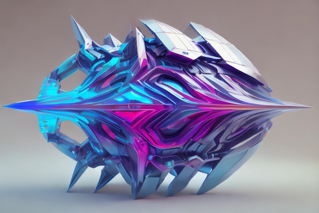 Futuristic colorful shape 3d render Background