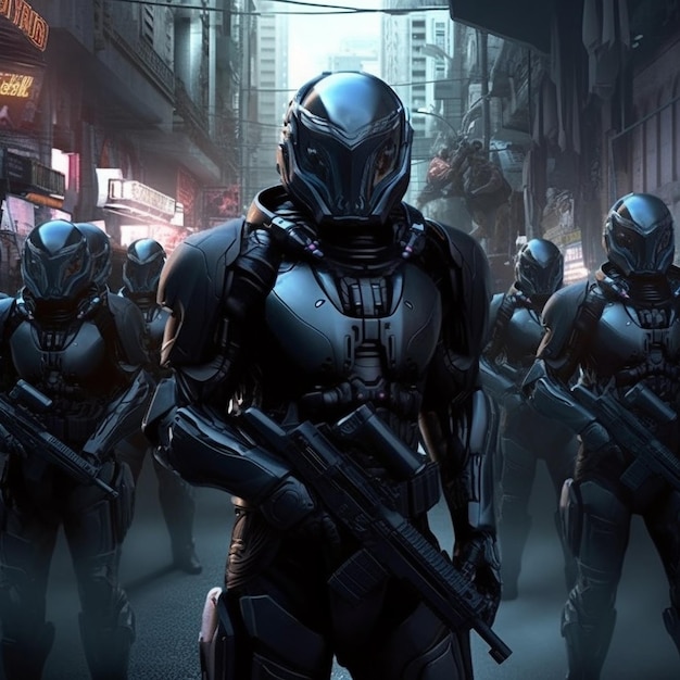 미래의 전투 NovaX 첨단 군인 인공지능 최첨단 갑옷