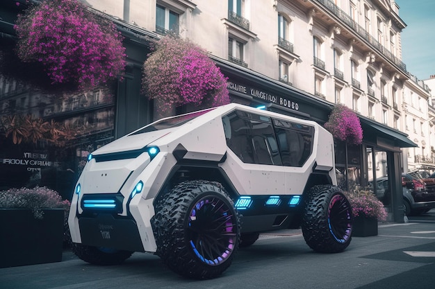 futuristic commercial vehicle