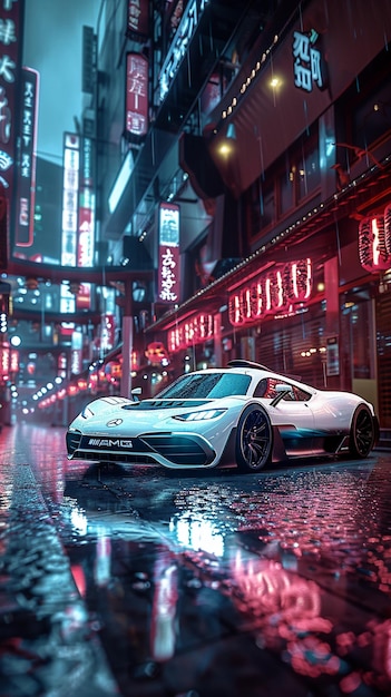 A Futuristic Concept Car Parked Wallpaper