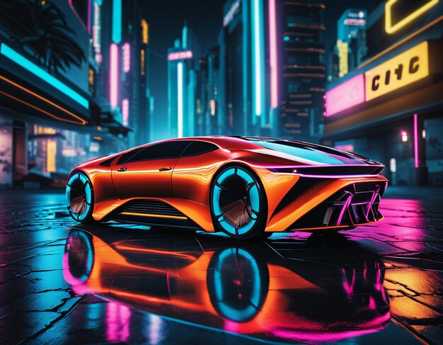 Cyberpunk Supercar Desktop Wallpaper - Supercar Wallpaper 4K