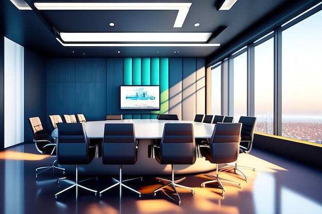 Futuristic Conference Room