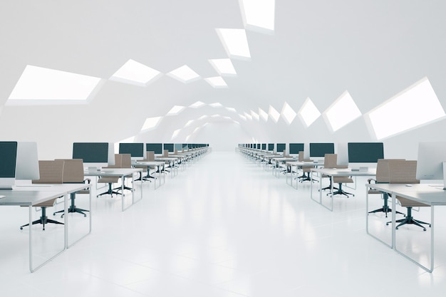 futuristic coworking office