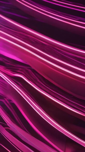 Futuristic curved lines d render neon background in pink shade created with generative ai