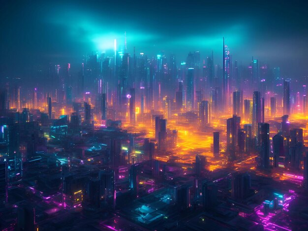 4K AI Wallpaper for PC: Futuristic Abstract Cityscape