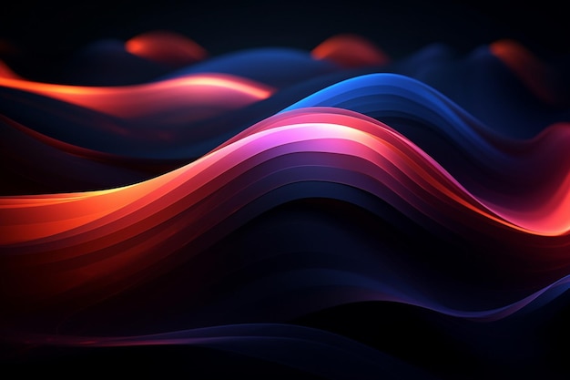 Futuristic dark wavy background