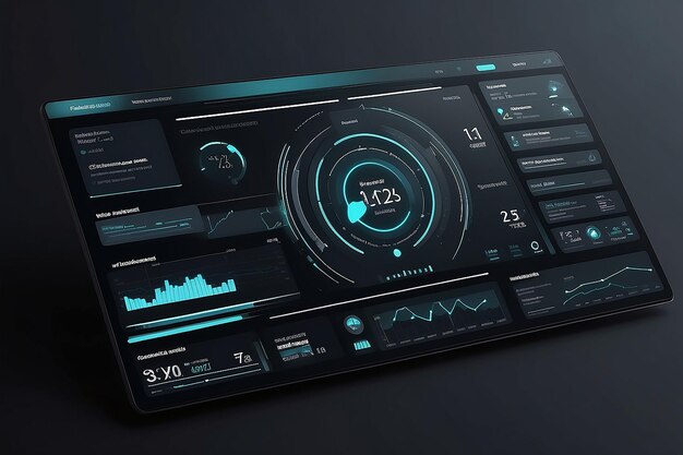 Photo futuristic dashboard ui